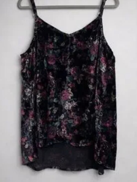 Tops - Torrid Velvet Floral Tank Top Whimsigoth Fairy Grunge Women’s